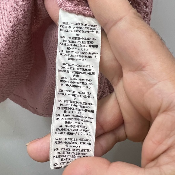 Free People Rose Sweetest Thing Thermal size m - Picture 12 of 14